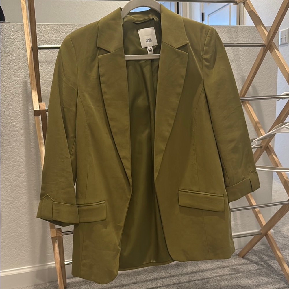 River Island Green Blazer Relaxed Fit